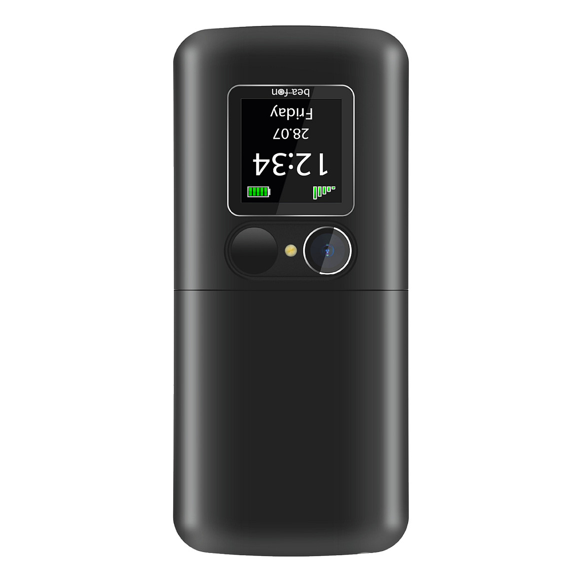 Mobitel BEAFON Fold 10 (2.2", 2G, preklopni, SOS, 1000 mAh, crno-srebrna boja)-1