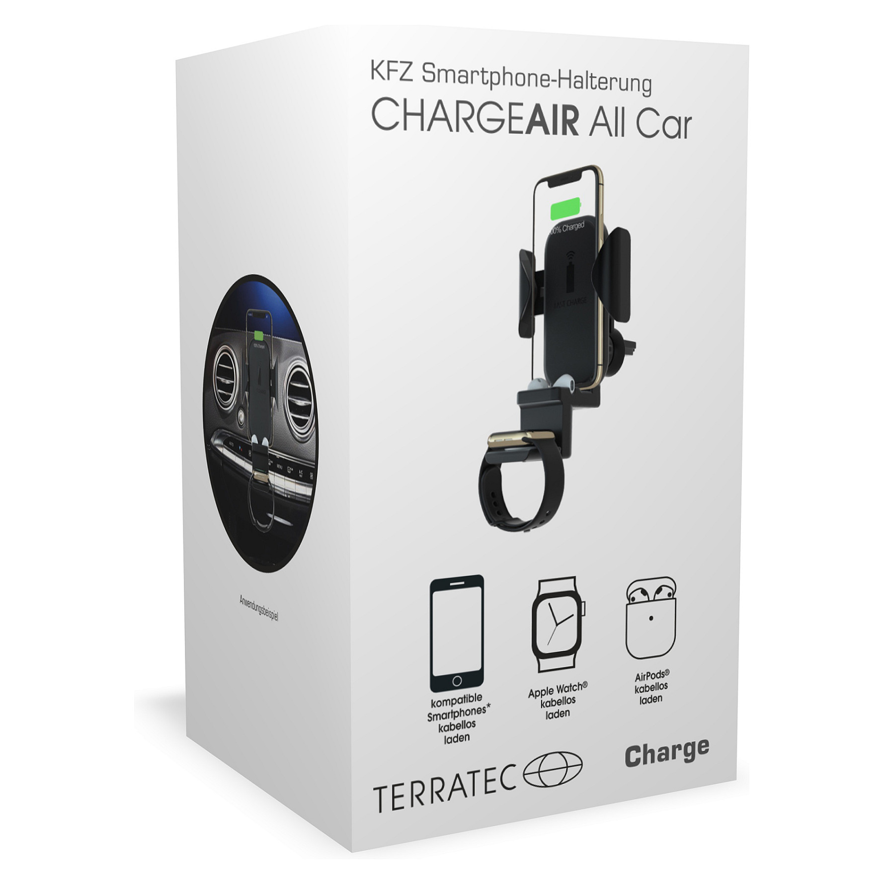 Bežični auto punjač TERRATEC ChargeAIR All Car (10W, Qi)-4