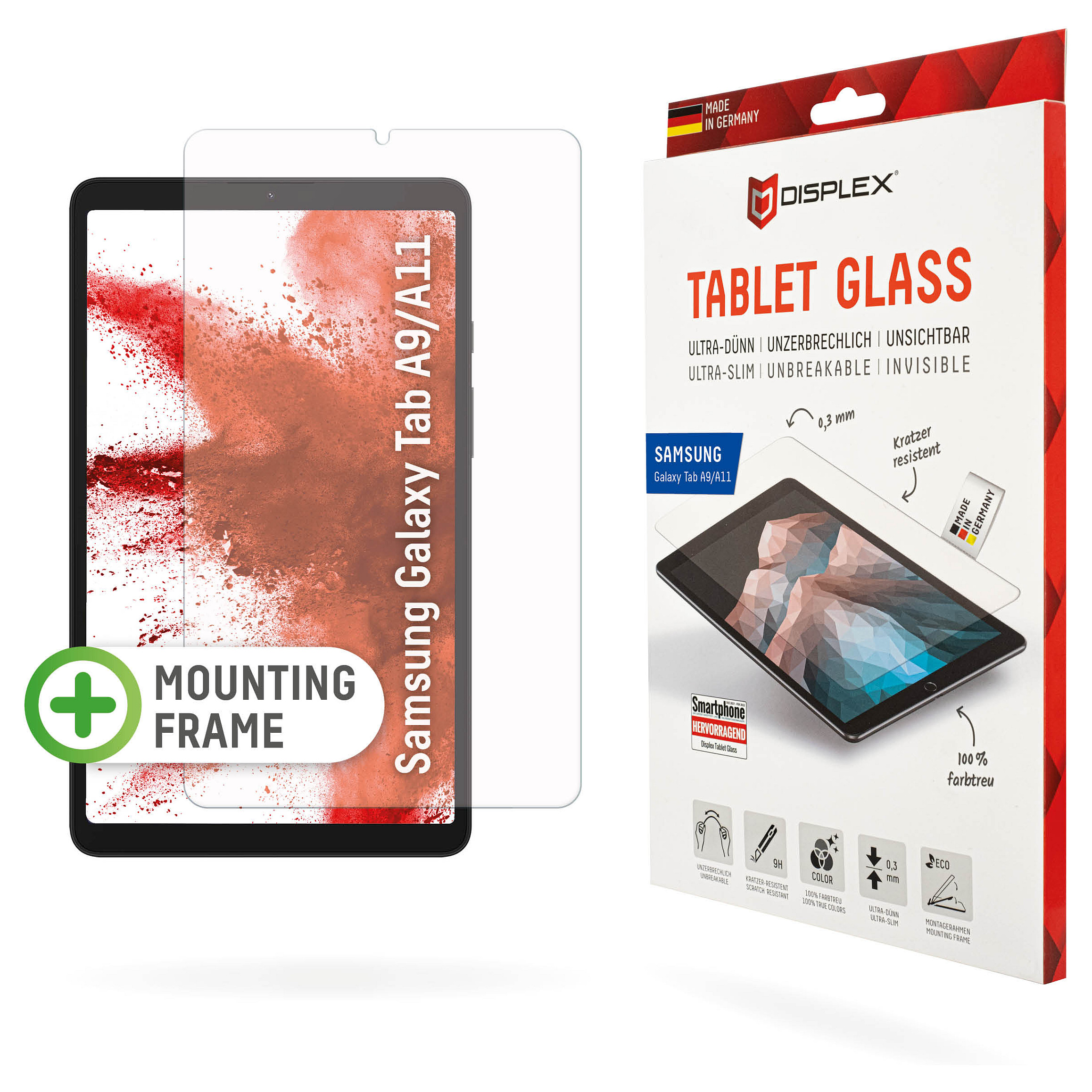 DISPLEX Tablet Glasschutzfolie fÃ¼r Samsung Galaxy Tab A9/A11-0