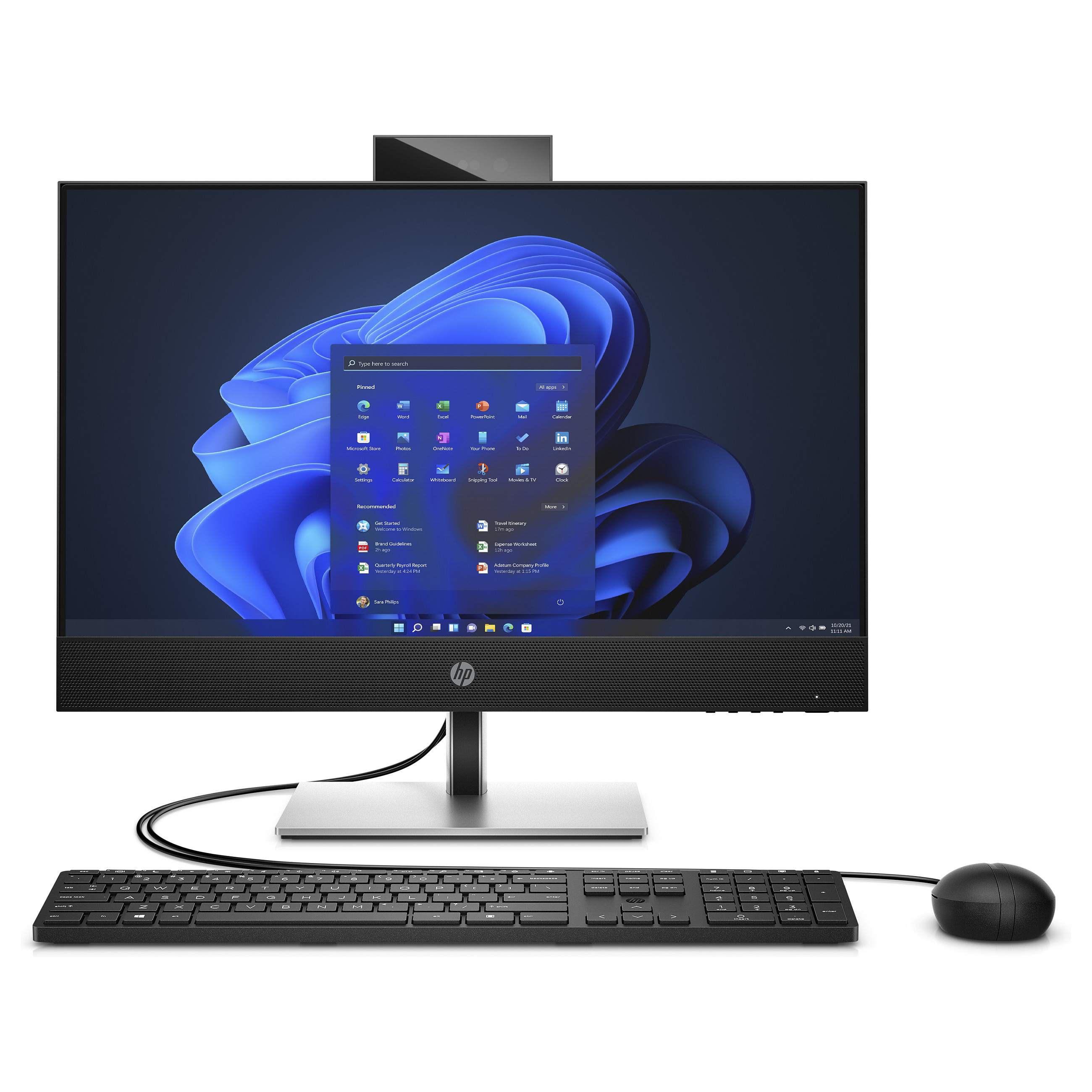All-in-One računalo HP ProOne 440 G9 (23,8", IPS, 1920 × 1080, Intel Core i3-13100T, 16 GB, 512 GB SSD, Intel UHD Graphics 730, FreeDOS, DE tipkovnica, crna)