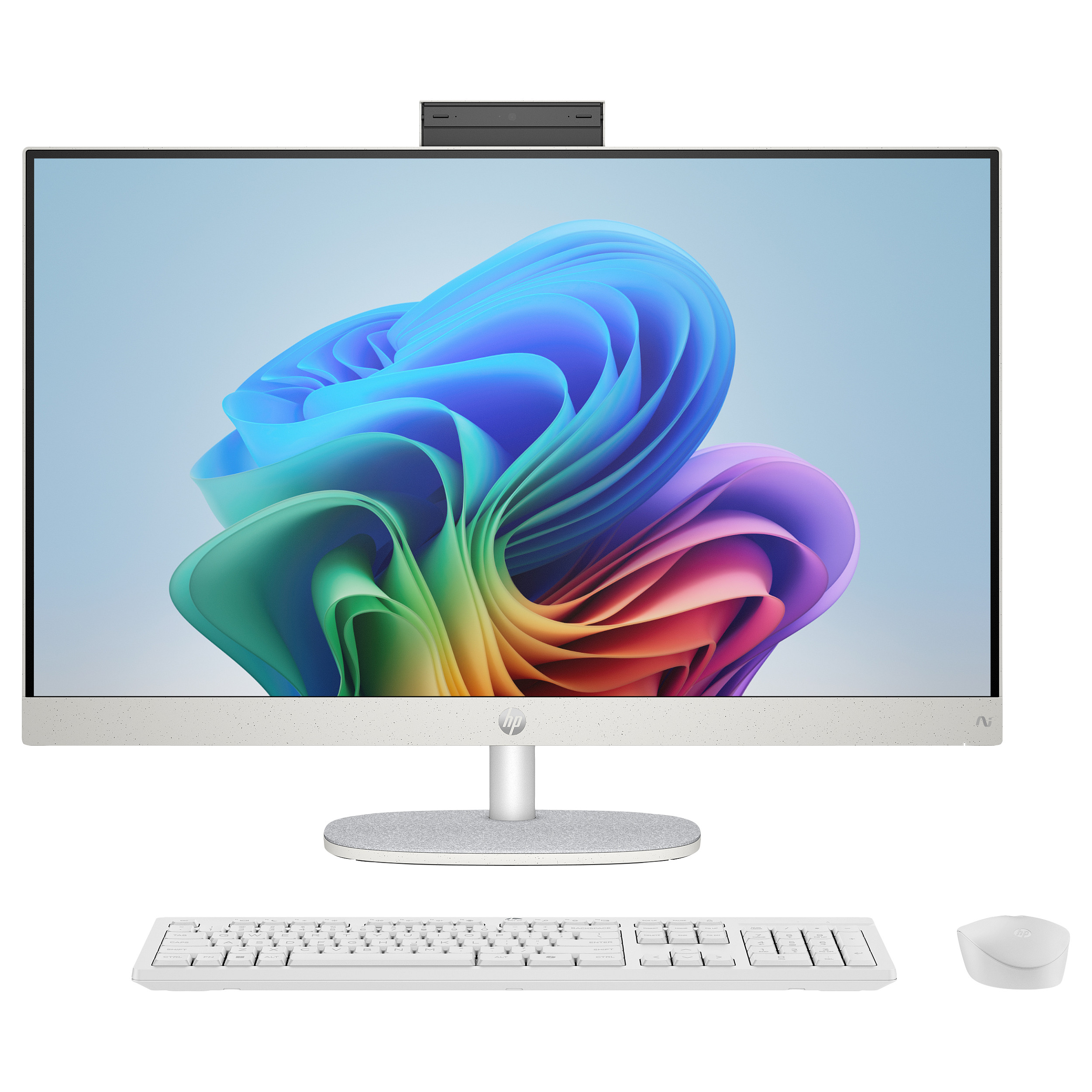 All-in-One računalo HP 27-ct2073ng (27", IPS, 1920 × 1080, AMD Ryzen AI 7 350, 16 GB, 512 GB SSD, AMD Radeon 860M, Windows 11 Home, bijela, non-HR tipkovnica)