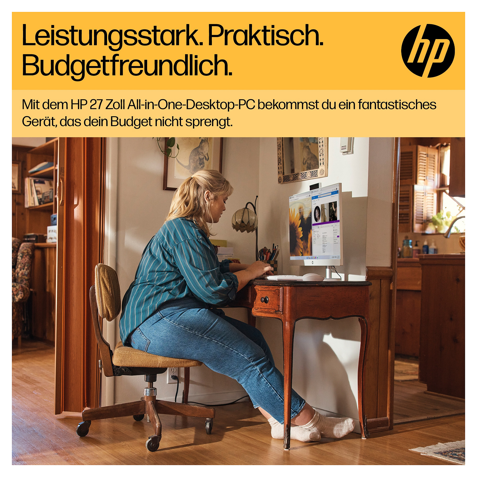 All-in-One računalo HP 27-cr0006ng (27", IPS, 1920 × 1080, Ryzen 7 7730U, 16 GB, 1 TB SSD, AMD Radeon Graphics, Windows 11 Home, bijela, non-HR tipkovnica)-11