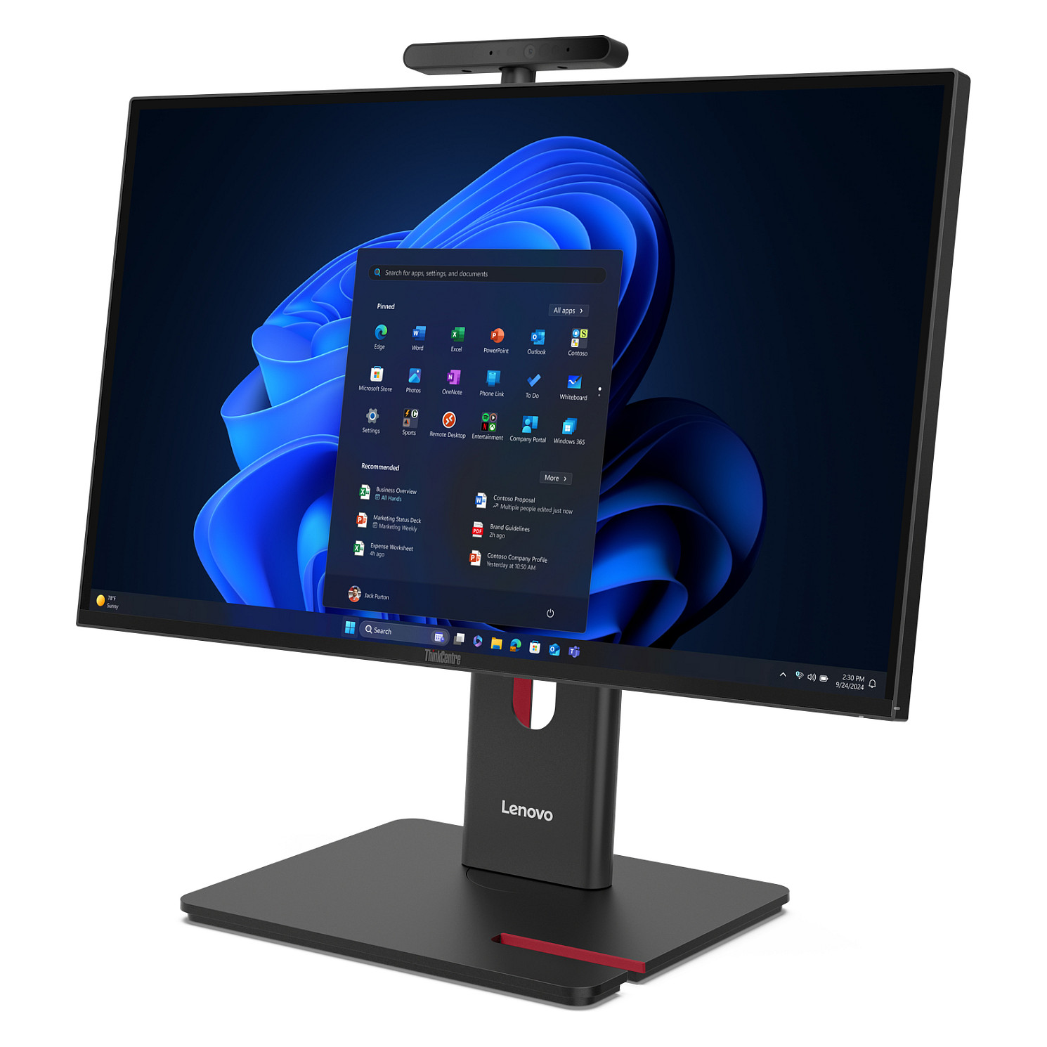 All-in-One računalo LENOVO ThinkCentre M90a Gen 6 (23,8", IPS, 1920 × 1080, Intel Core Ultra 7 265, 16 GB, 512 GB SSD, Intel Graphics, Windows 11 Pro, njemačka tipkovnica, crna)-2