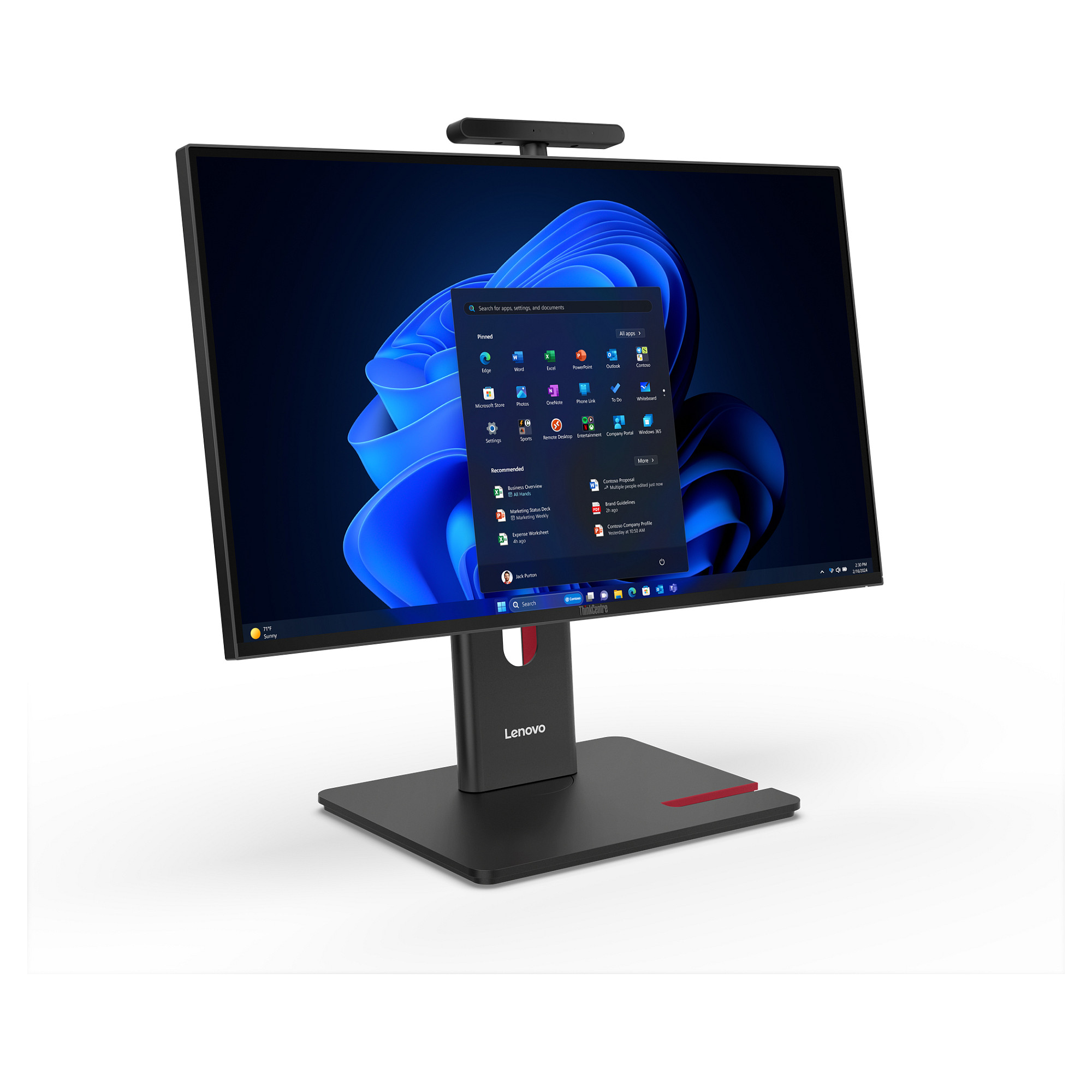 All-in-One računalo LENOVO ThinkCentre M90a Gen 6 (23,8", IPS, 1920 × 1080, Intel Core Ultra 7 265, 16 GB, 512 GB SSD, Intel Graphics, Windows 11 Pro, njemačka tipkovnica, crna)-3
