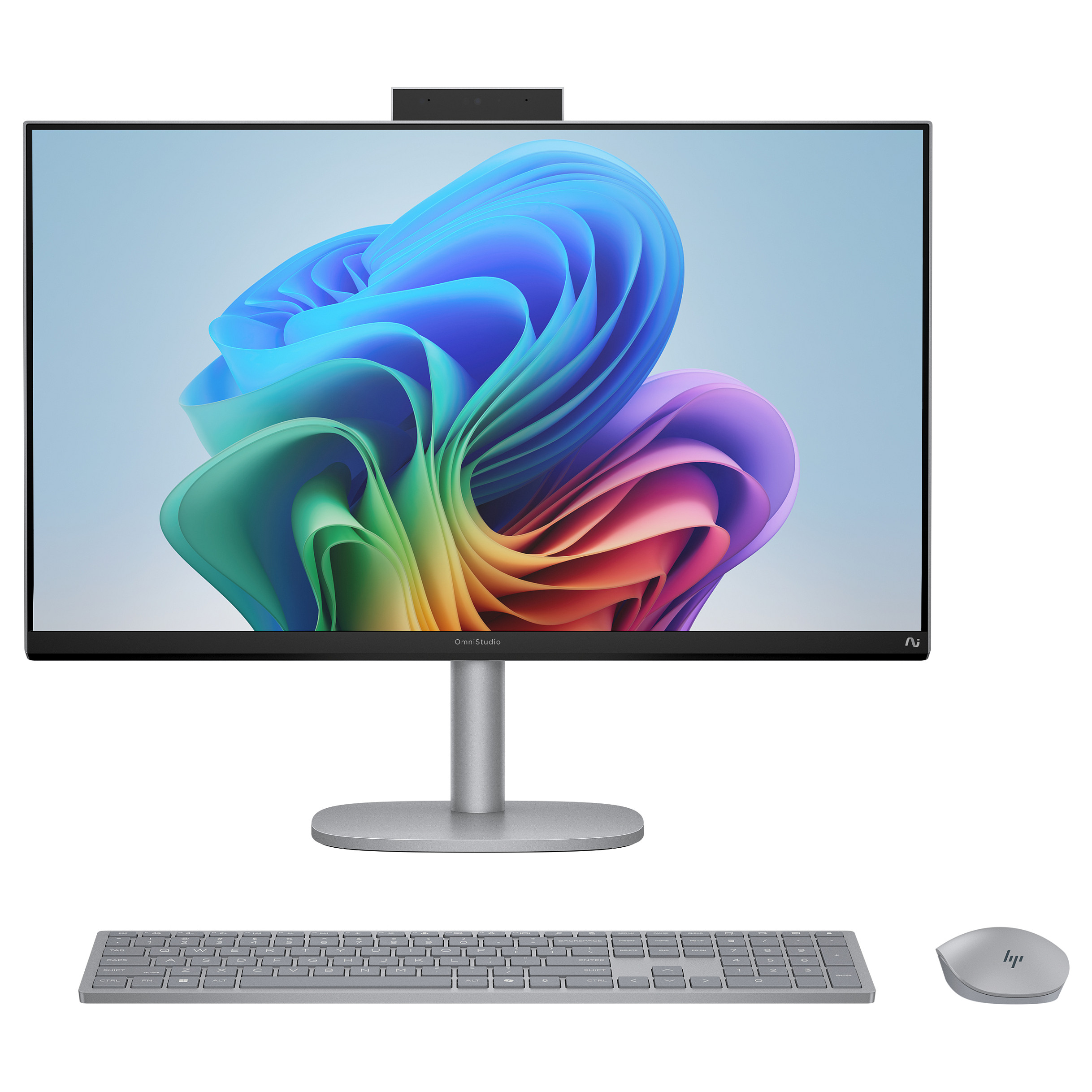All-in-One računalo HP OmniStudio X 27-cs1076ng (27", IPS dodirni, 1920 × 1080, Intel Core Ultra 7 256V, 16 GB, 2 TB SSD, Intel Arc Graphics, Windows 11 Home, srebrna, non HR tipkovnica)