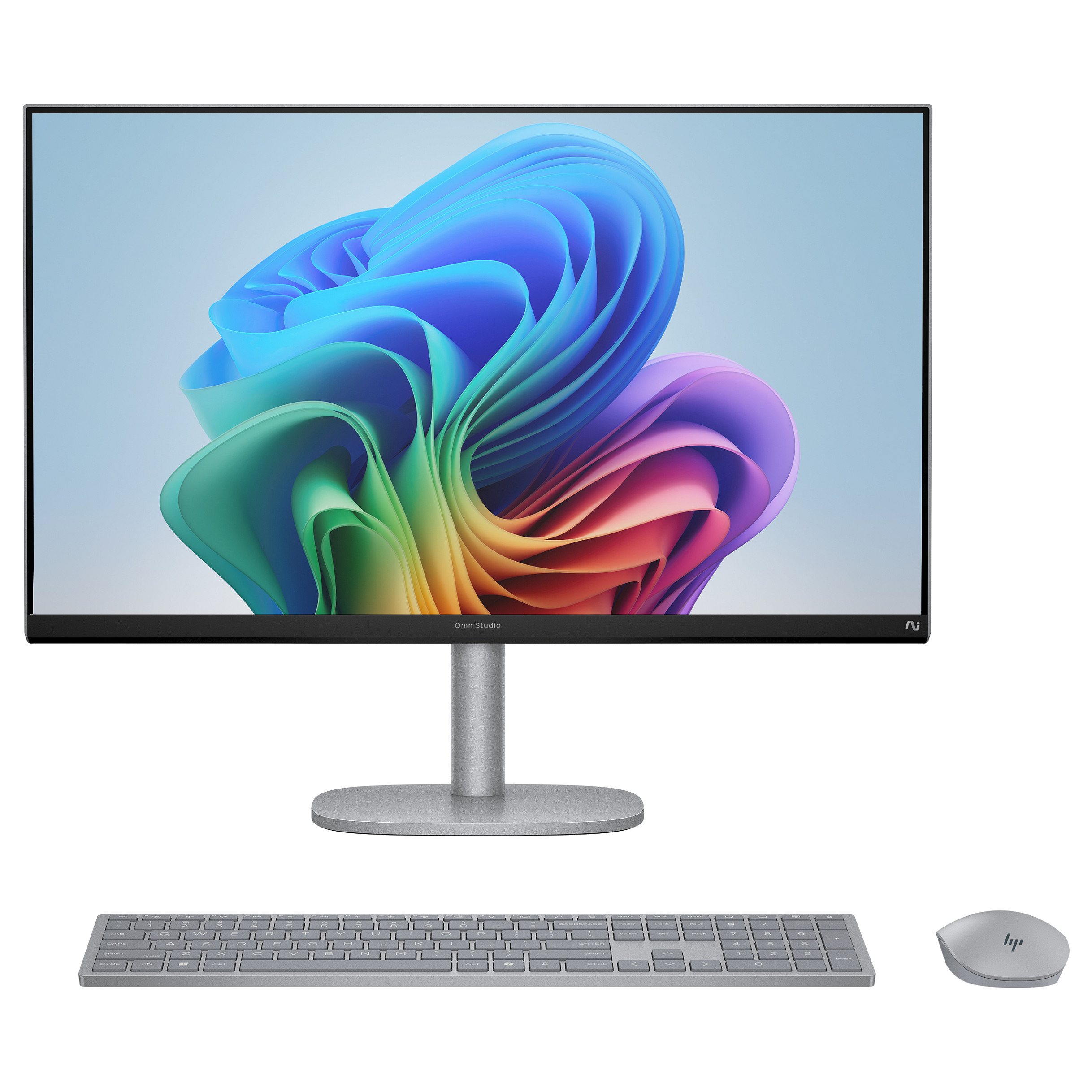 All-in-One računalo HP OmniStudio X 27-cs1077ng (27", IPS, 1920 × 1080, Intel Core Ultra 7 256V, 16 GB, 1 TB SSD, Intel Arc Graphics, Windows 11 Home, srebrna, non HR tipkovnica)