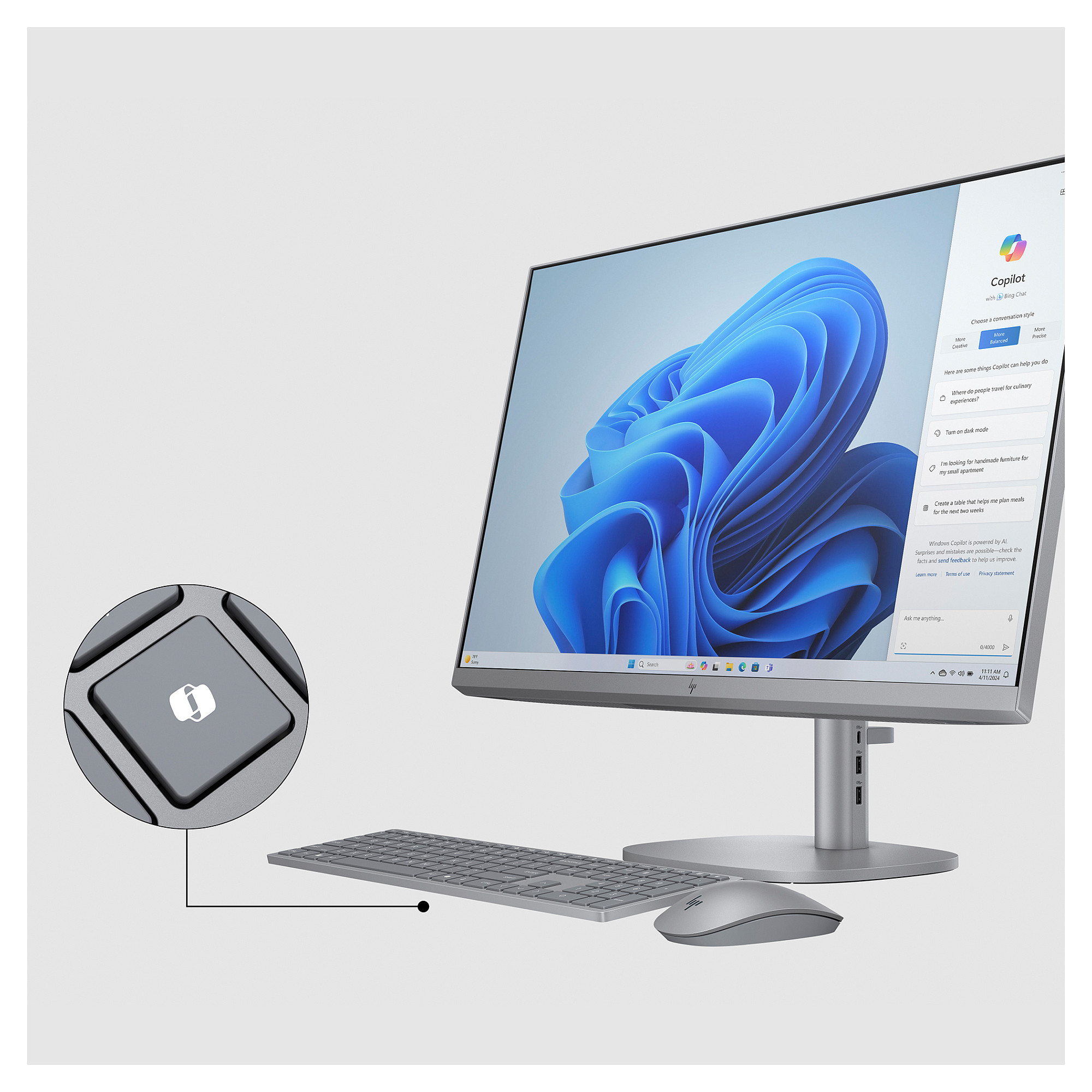 All-in-One računalo HP OmniStudio X 32-c0473ng (31,5", IPS, 3840 × 2160, Intel Core Ultra 7 155H, 16 GB, 1 TB SSD, Intel Arc Graphics, Windows 11 Home, DE tipkovnica, bijela-8