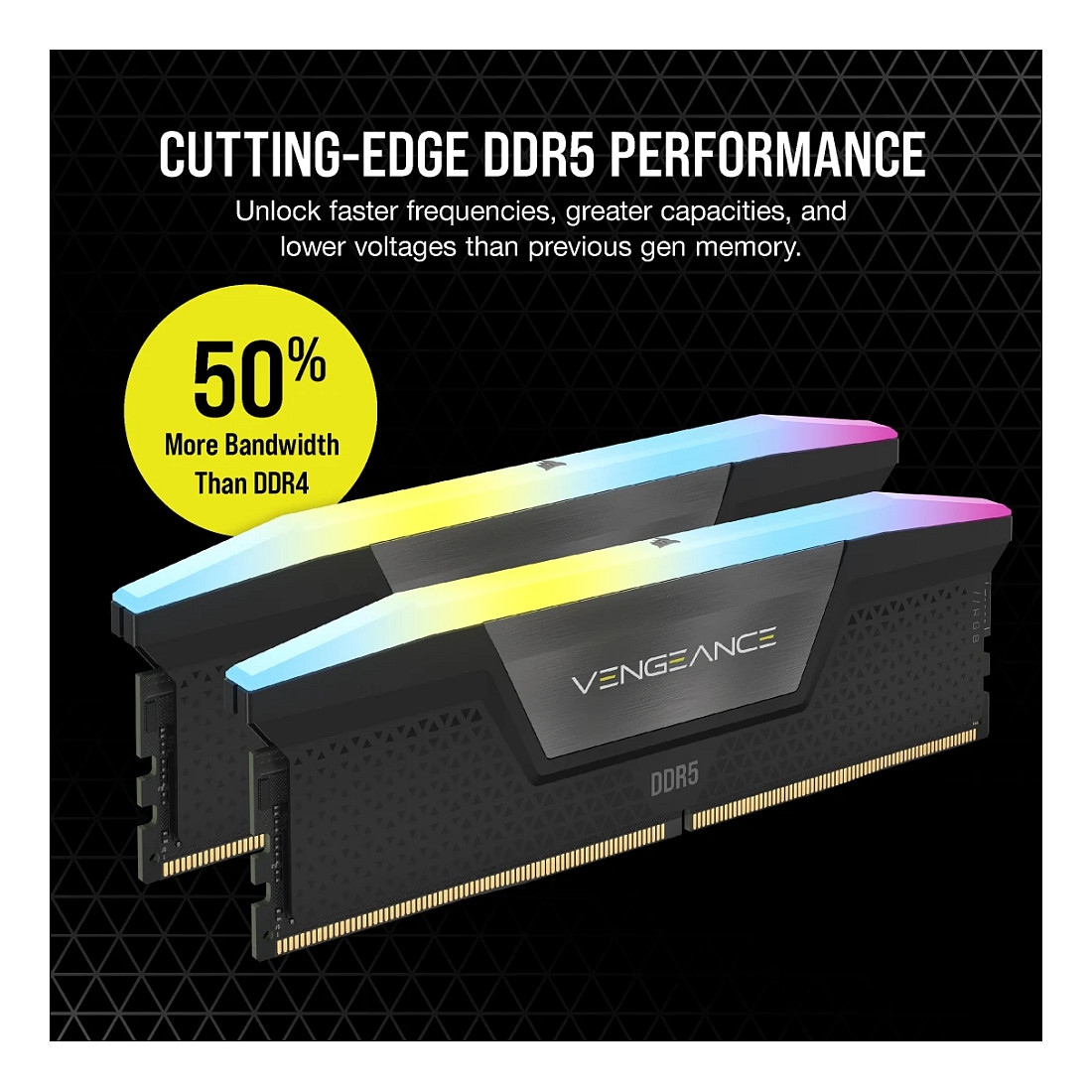 Radna memorija CORSAIR Vengeance RGB DDR5 8GB 5200MHz CL40 crna boja-4