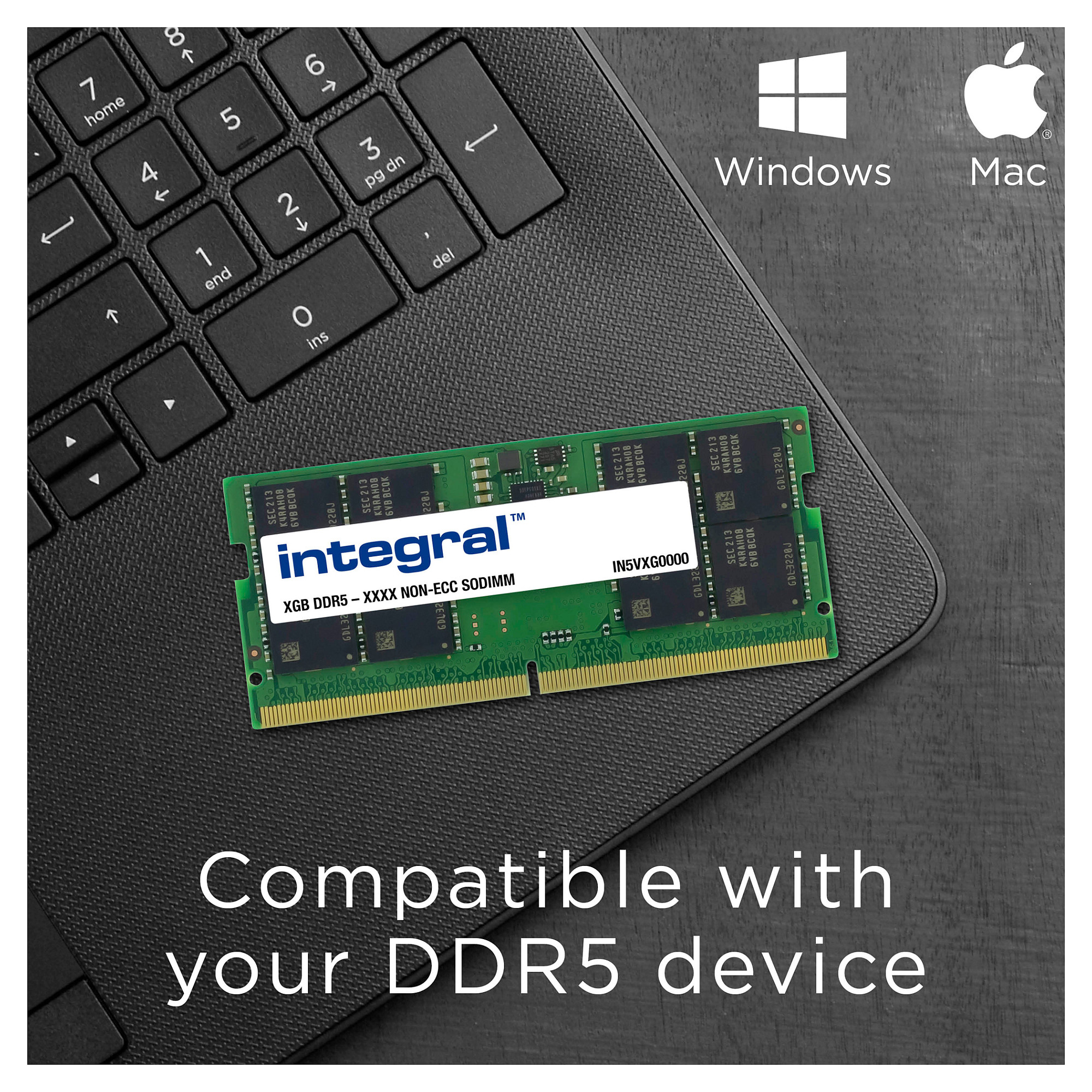 Memorija INTEGRAL 8GB DDR5 4800MHz SODIMM-2