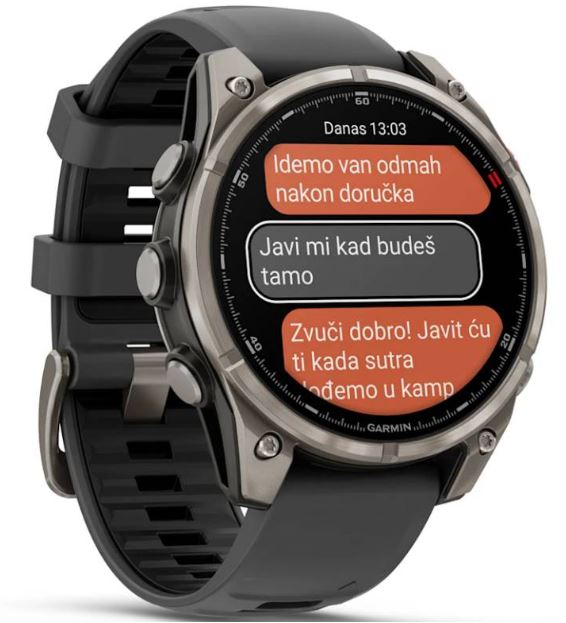 Pametni sat GARMIN fēnix 8 Pro 47 mm LTE AMOLED Sapphire Titanium Graphite/Black - 010-03198-11-1