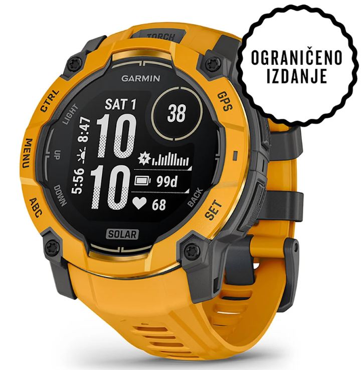 Pametni sat GARMIN Instinct 3 50mm SOLAR Sunburst Gray - 010-02935-02