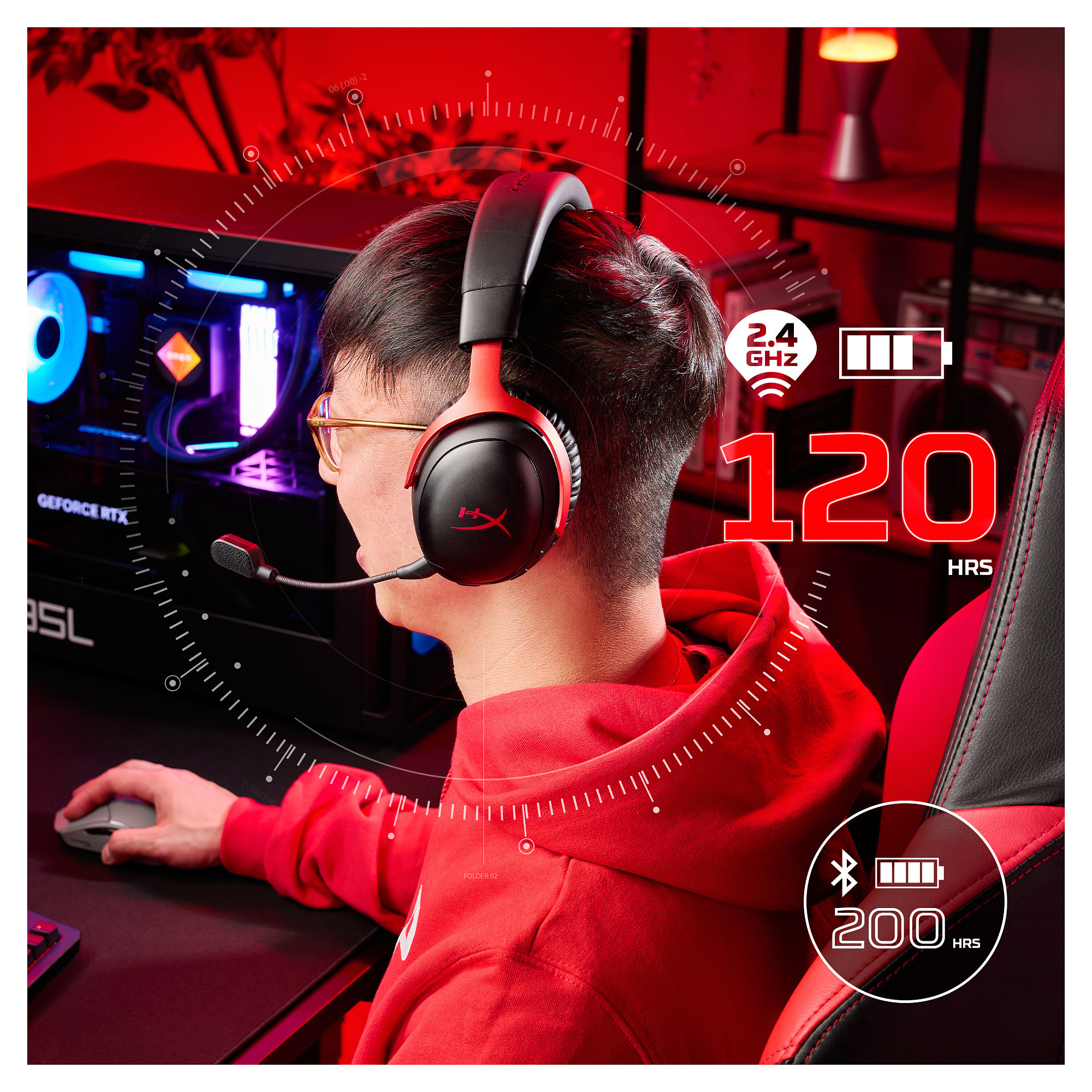 Slušalice HYPERX Cloud III Wireless (bežične, mikrofon, do 120h baterija, USB-C)-11