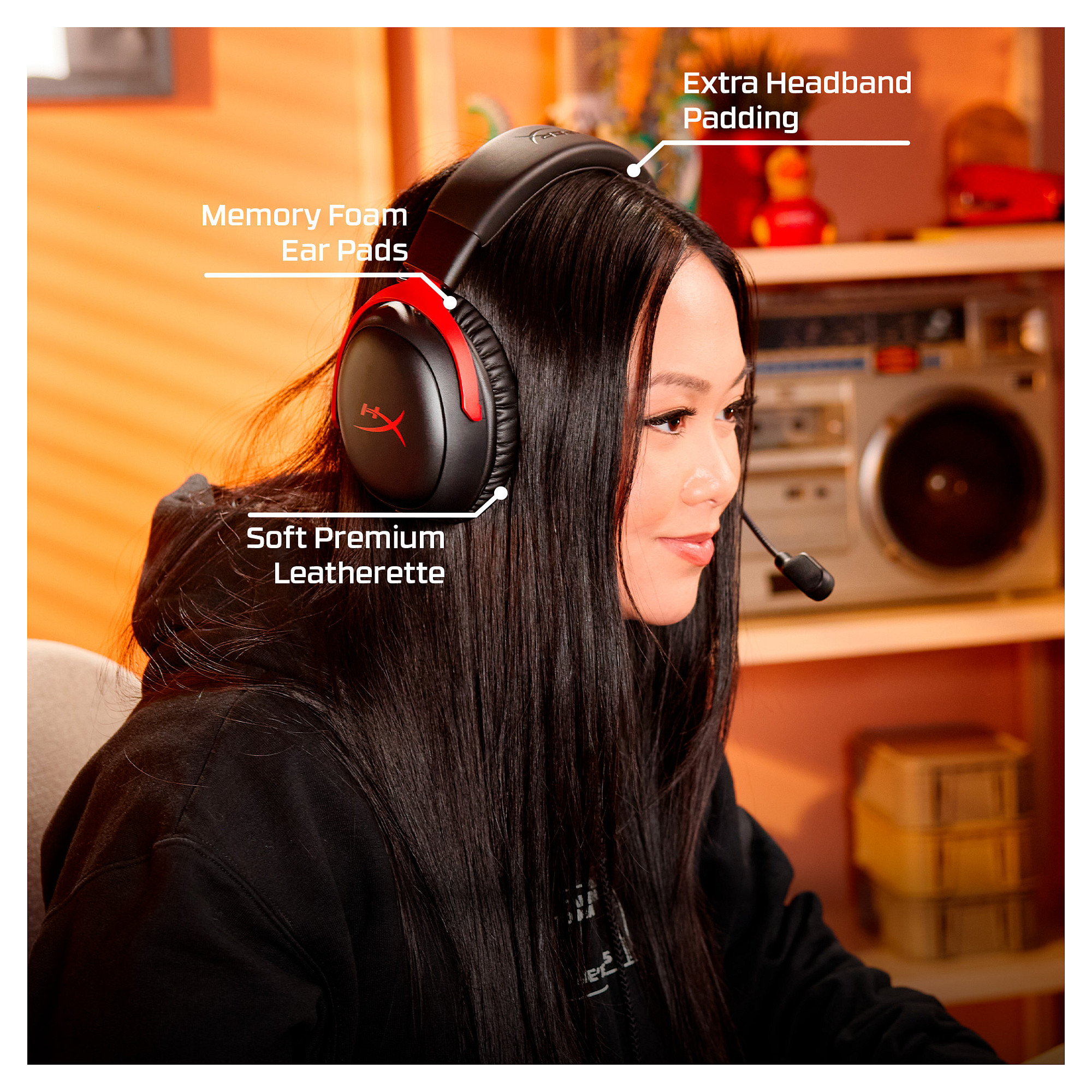 Slušalice HYPERX Cloud III Wireless (bežične, mikrofon, do 120h baterija, USB-C)-12