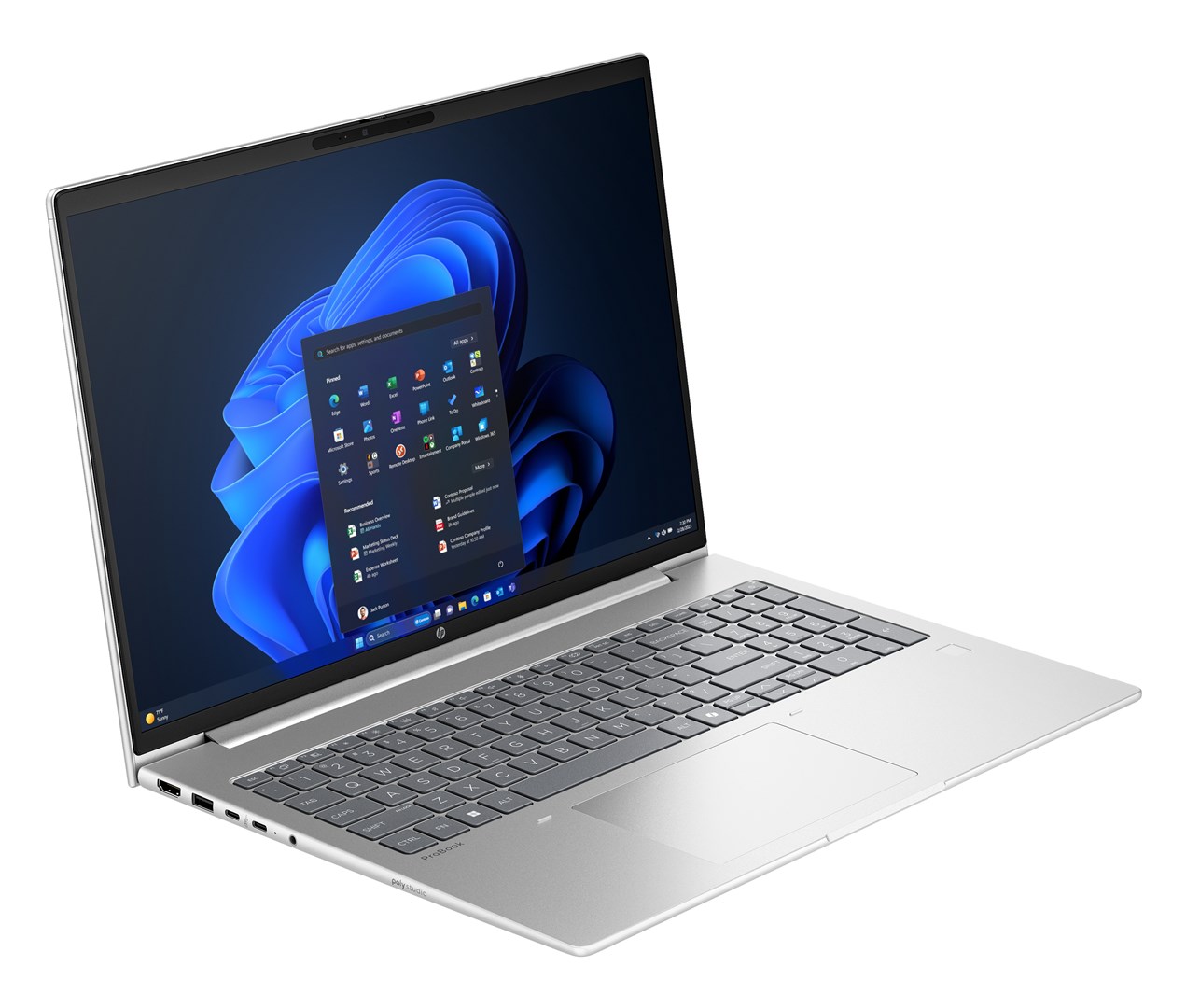 Laptop HP ProBook 4 G1a AI PC (16", IPS, WUXGA, Ryzen 7 250, 16 GB, 512 GB SSD, Radeon 780M, Windows 11 Pro, Non-HR tipkovnica, srebrna)-0