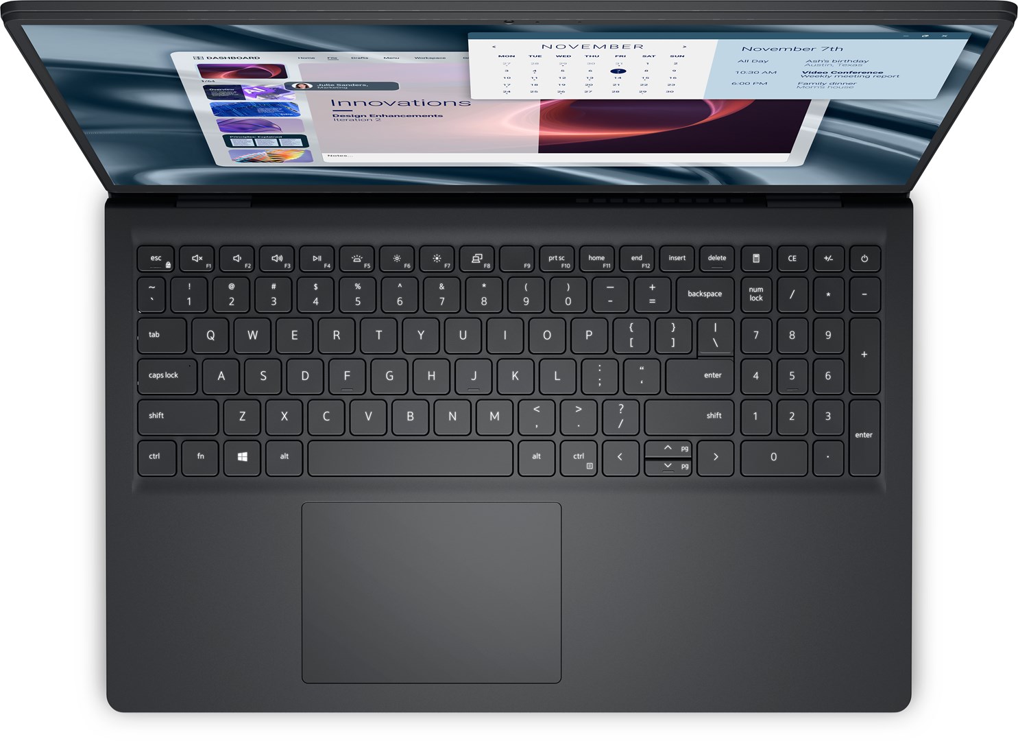 Laptop DELL PV15255 (15.6", Full HD, AMD Ryzen 3 7320U, 8GB, 512GB SSD, AMD Radeon 610M, Windows 11 Pro, Non-HR tipkovnica, Crna)-4
