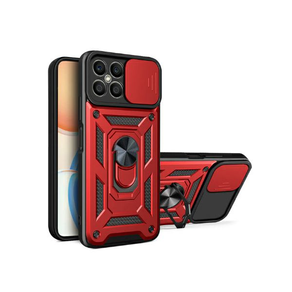 Zaštitna maska MAX MOBILE TPU Anti-Shock with Ring za HONOR X6, crvena boja
