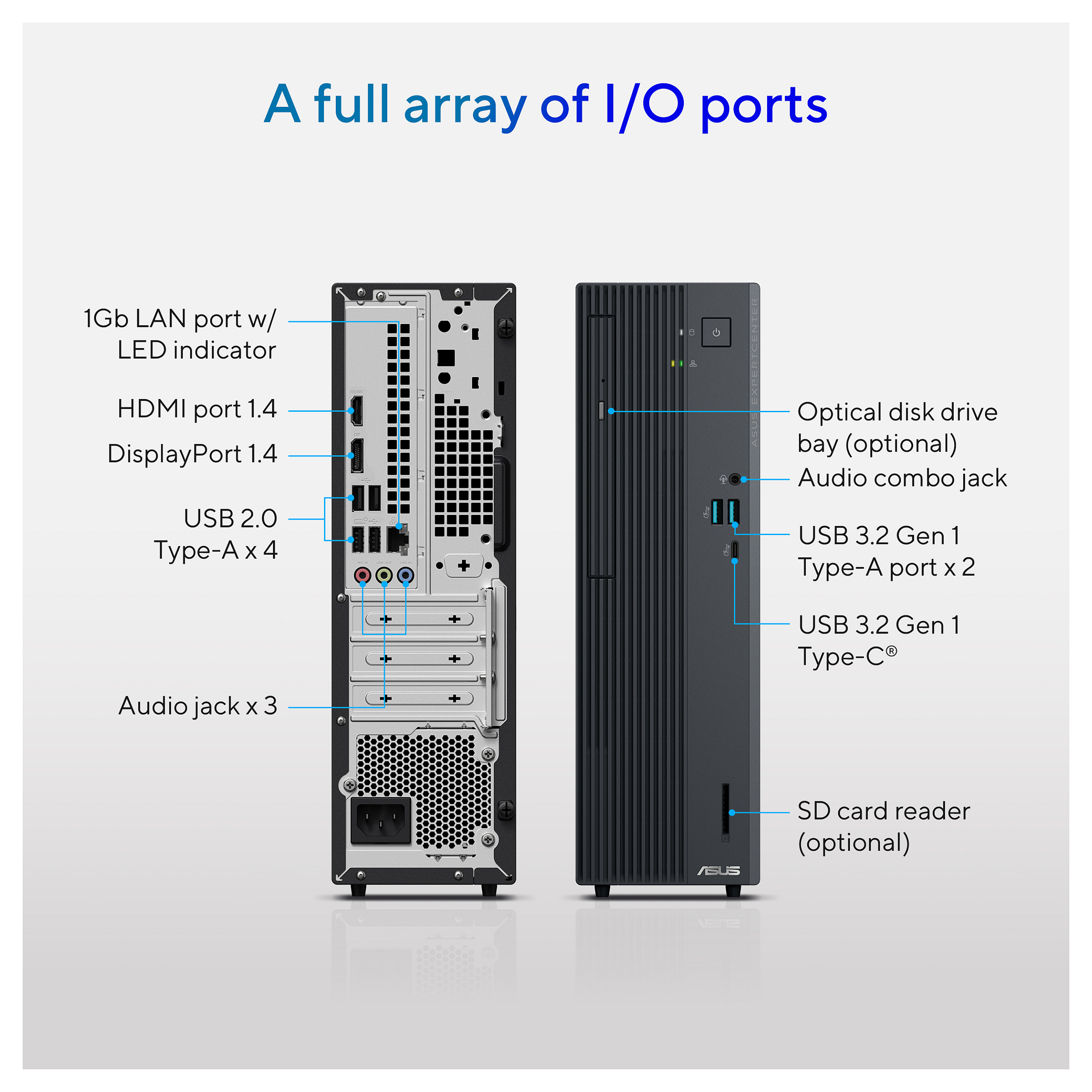 Desktop računalo ASUS ExpertCenter P500 SFF (Intel Core Ultra 5 125H, 16GB DDR5, 512GB SSD, Intel Arc Graphics, Windows 11 Pro, SFF)-8