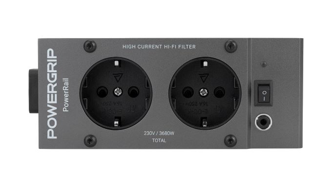 Strujni filter POWERGRIP PowerRail (2 Schuko utičnice, 16 A, 3680 W, aluminij)-1