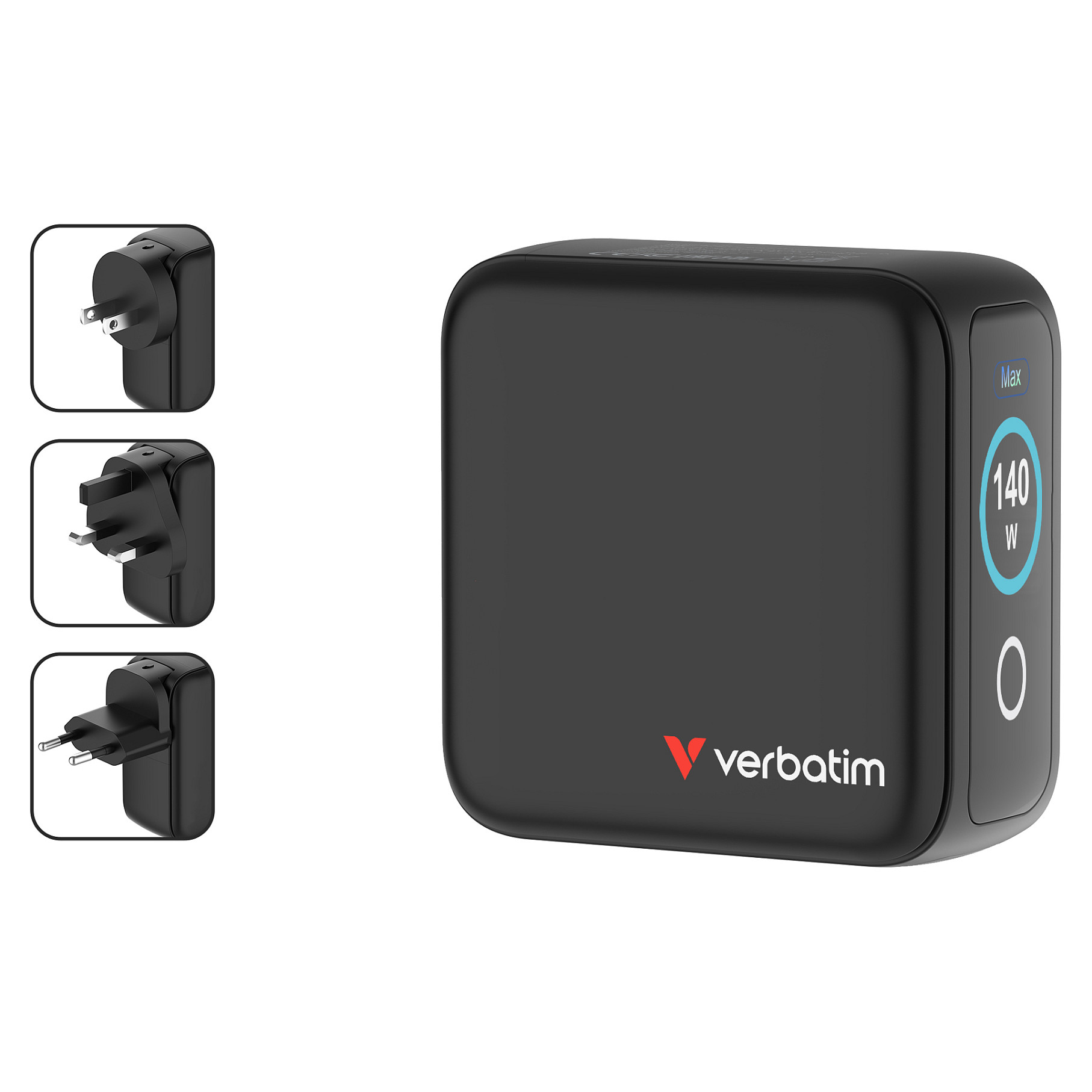 Mrežni punjač VERBATIM 140W 4-Port GaN III s ekranom-7