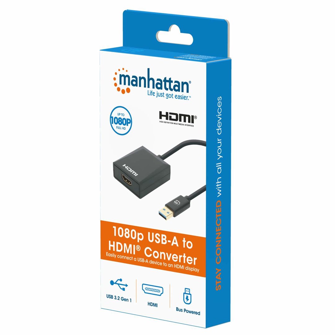 Manhattan USB-A na HDMI adapter, 1080p@60Hz, 15cm-6