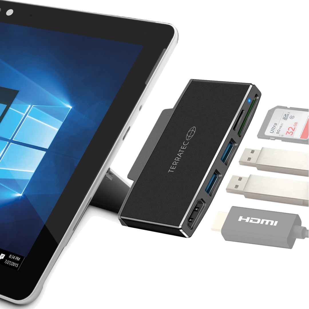 Mrežni adapter TERRATEC CONNECT Go1 USB-C na Gigabit Ethernet, crna boja-1