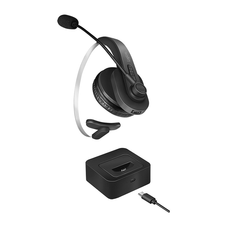 Slušalice LOGILINK BT0059 (Mono, Bluetooth, mikrofon, stalak za punjenje, crna)-4