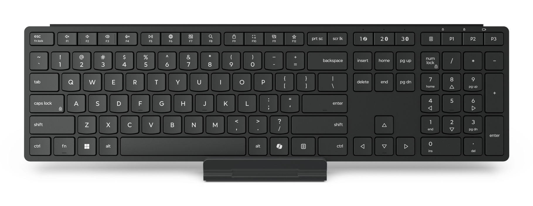 Tipkovnica LENOVO Wireless Multi-Mode Pro 6000 (bežična, njemački raspored, crna)-2