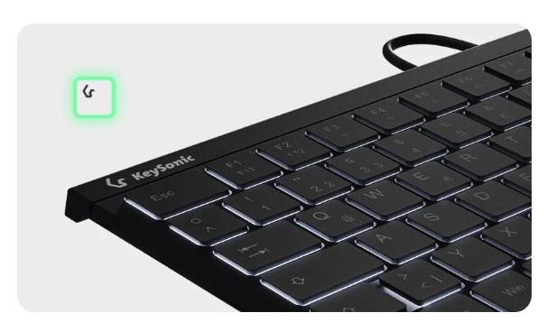 Tipkovnica KeySonic KSK-5211ELU (DE, USB, QWERTZ, crna)-3