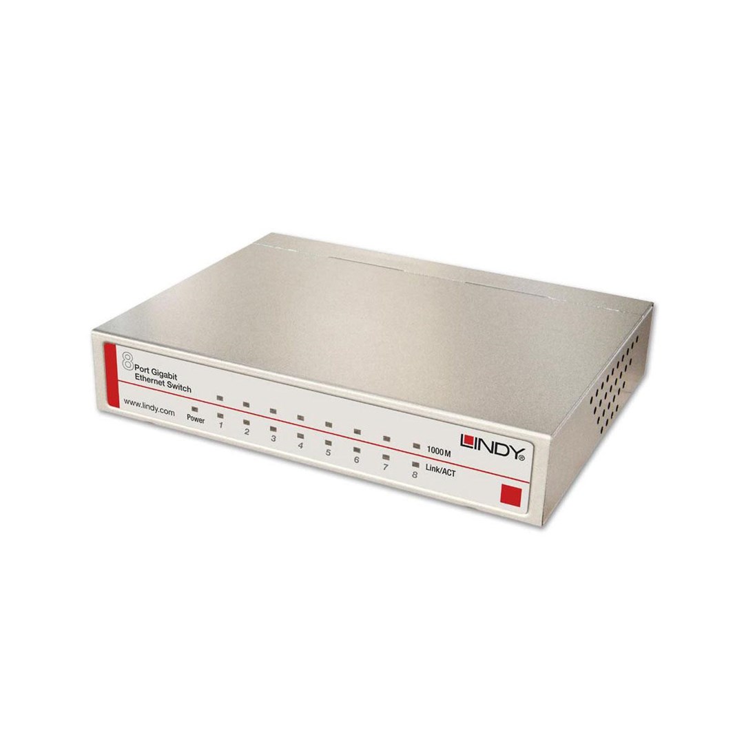 Mrežni switch LINDY 8-portni Gigabit Ethernet 10/100/1000-2