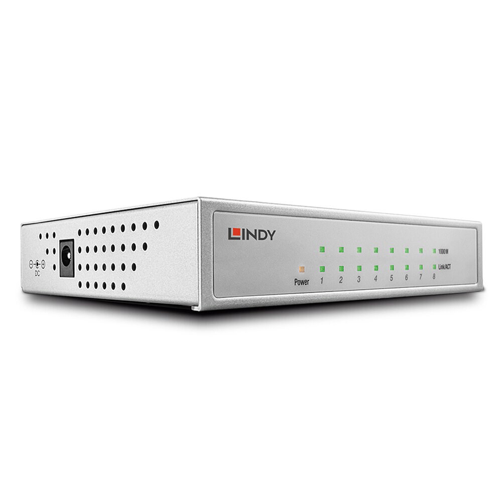 Mrežni switch LINDY 8-portni Gigabit Ethernet 10/100/1000