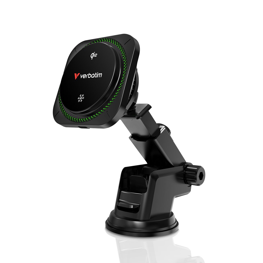 Bežični auto punjač VERBATIM Charge 'n' Drive Qi2 Magnetic RGB-0
