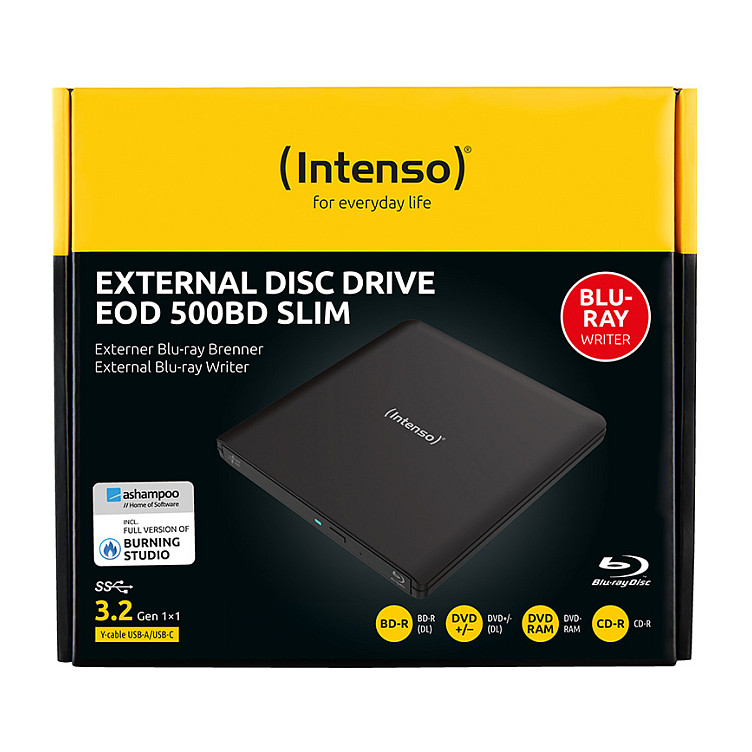 Eksterni Blu-ray snimač INTENSO Slim USB 3.0 crna boja-3