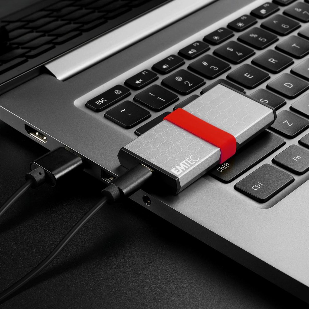 Prijenosni SSD EMTEC X205 Mini 256 GB USB-C 3.2 Gen 2x2 srebrna boja-2