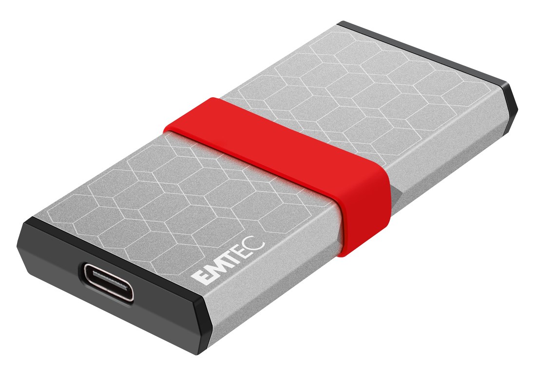 Prijenosni SSD EMTEC X205 Mini 256 GB USB-C 3.2 Gen 2x2 srebrna boja