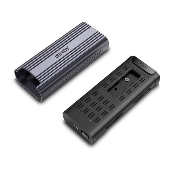 Kućište za M.2 NVMe SSD LINDY 43394, USB 3.2 Gen 2 Type-C, siva boja-2