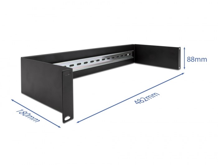 Delock Panel za DIN šinu 19" 2U, crni-1