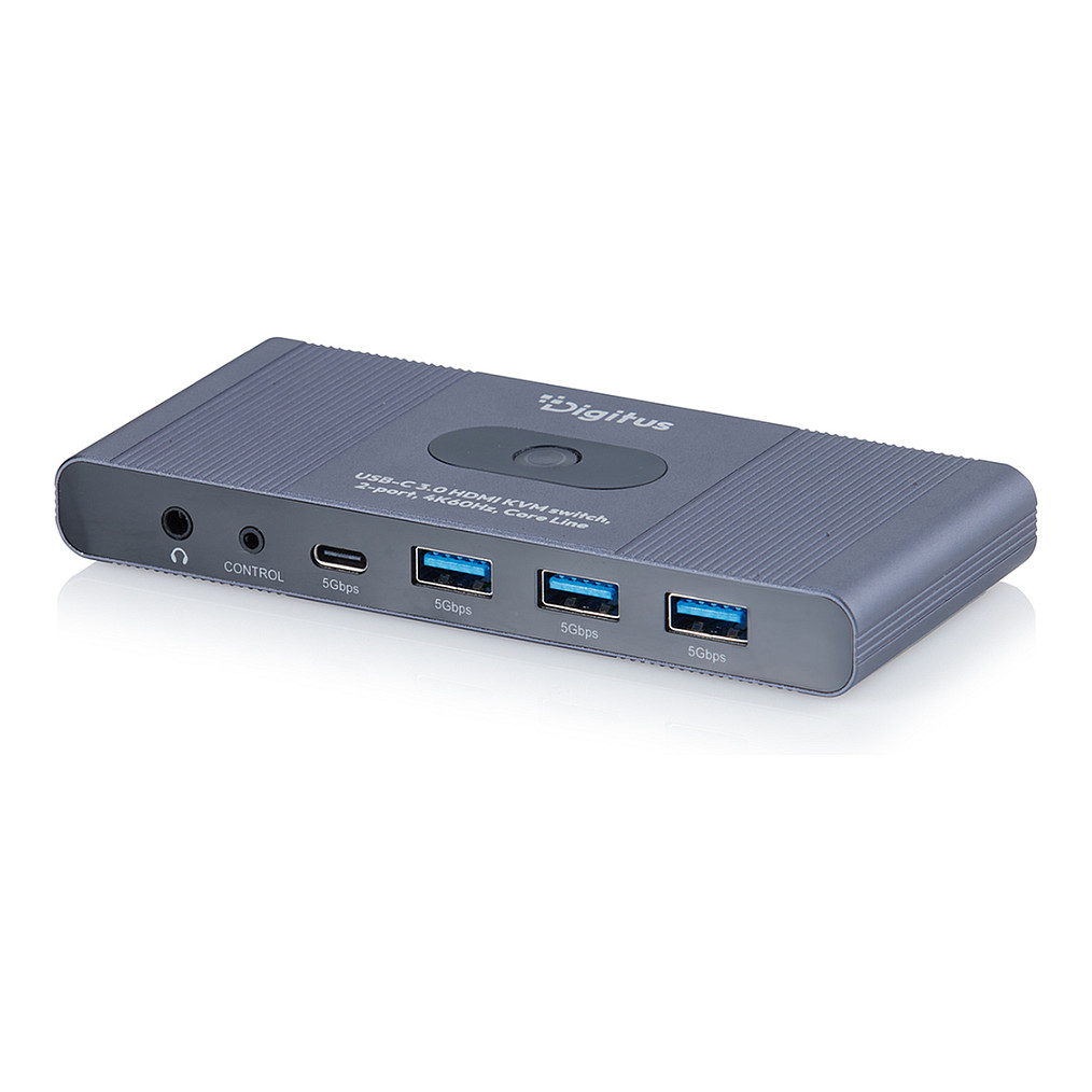 KVM preklopnik DIGITUS DS-12890, 2-portni, USB-C na HDMI, 4K 60Hz-0