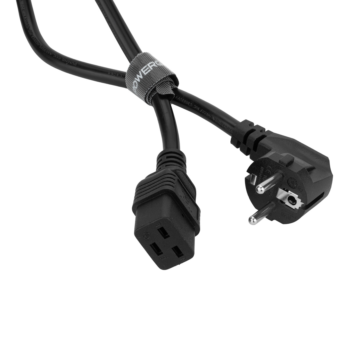Strujni kabel POWERGRIP PowerCord (2 m, 2,5 mm², 16 A, Schuko, IEC-C19)-1