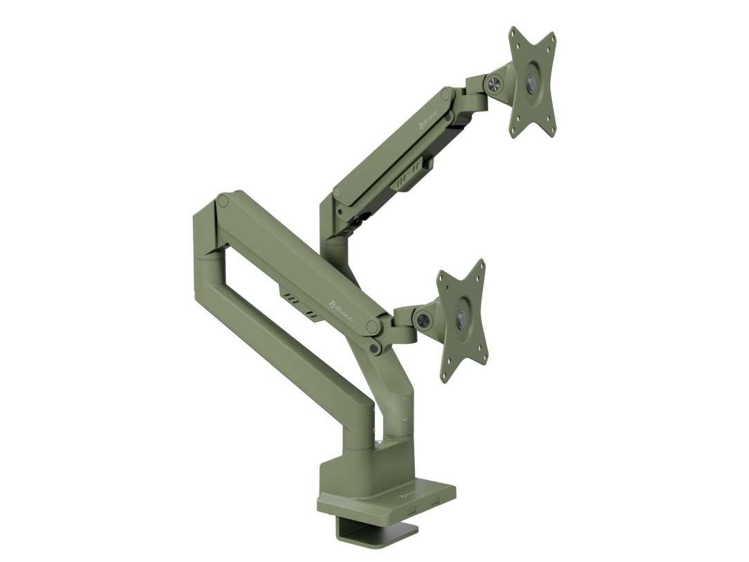Arozzi Alzare Neo Duo stolni nosač za 2 monitora do 32", zeleni-4