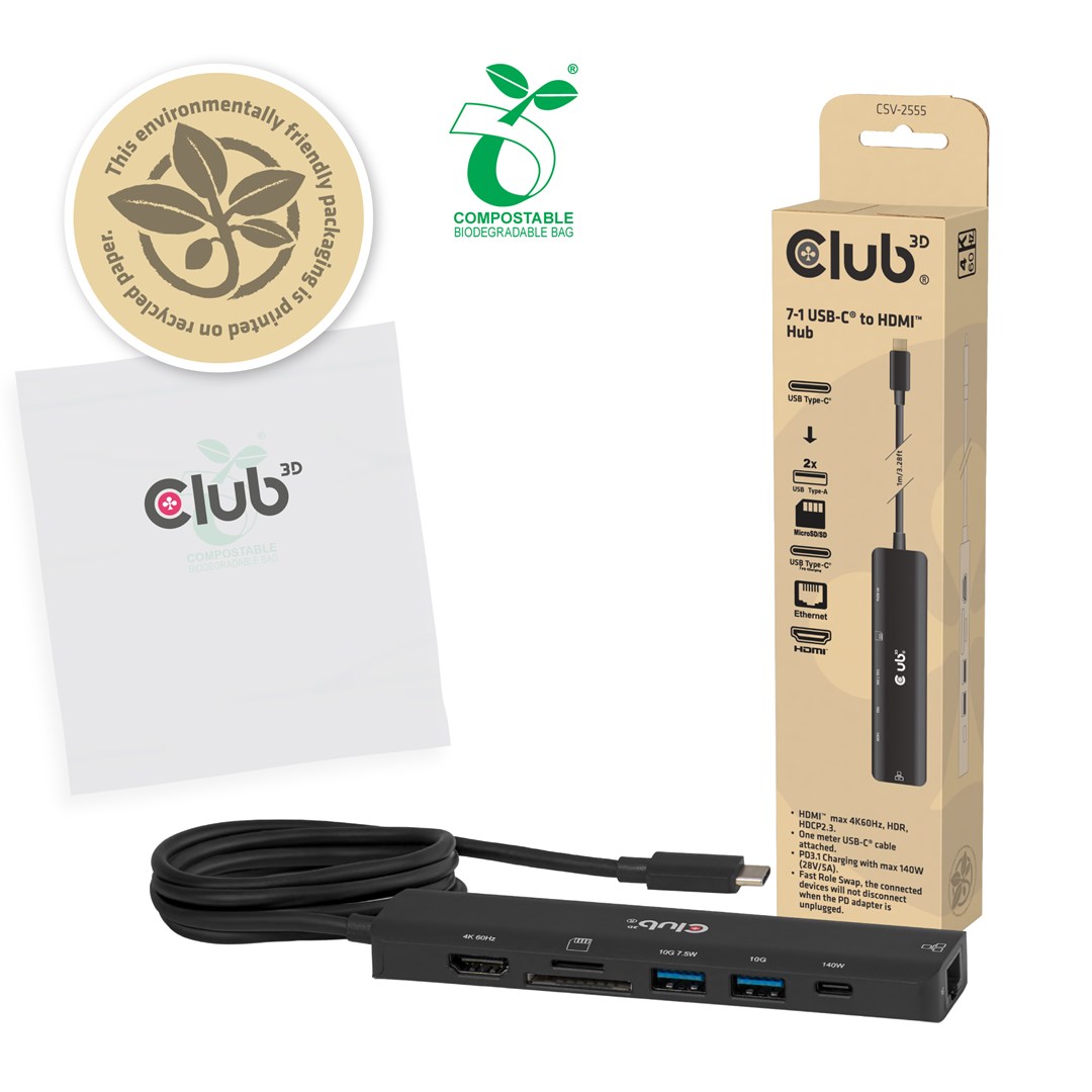 CLUB3D 7-1 USB-C® to HDMI™ Hub-4