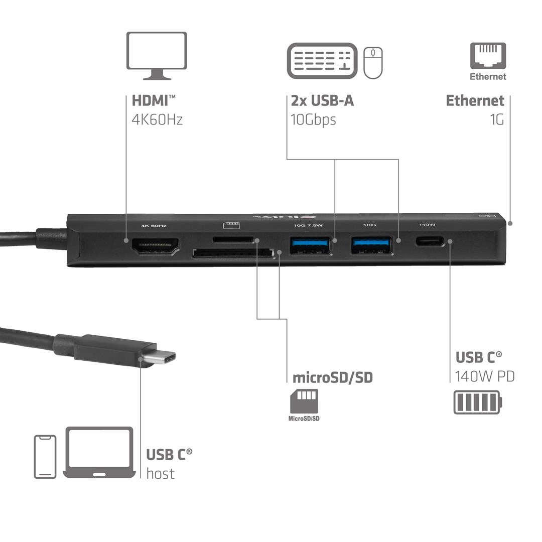 CLUB3D 7-1 USB-C® to HDMI™ Hub-5
