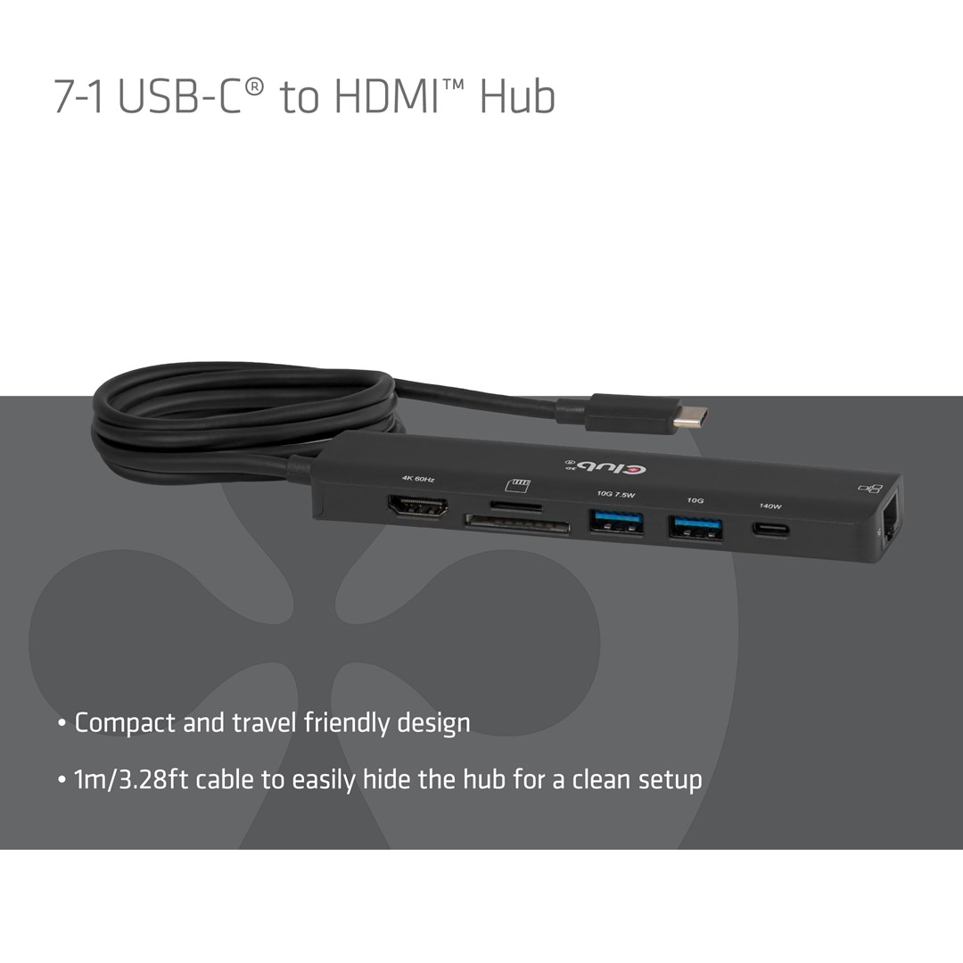 CLUB3D 7-1 USB-C® to HDMI™ Hub-1
