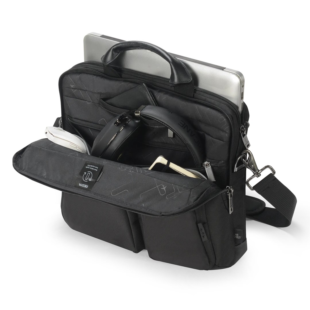 Torba za laptop DICOTA Briefcase Eco BASE 13-14.1" crna boja-3