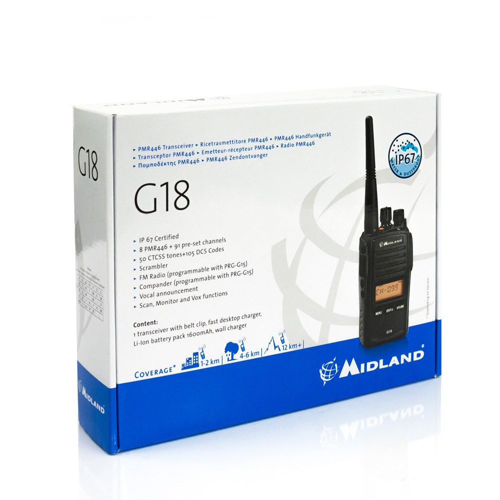Radio stanica MIDLAND G18 (PMR446, IP67)-4