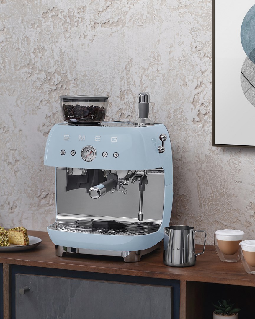 Aparat za espresso kavu SMEG 50's Style EGF03PBEU pastelno plava boja-6