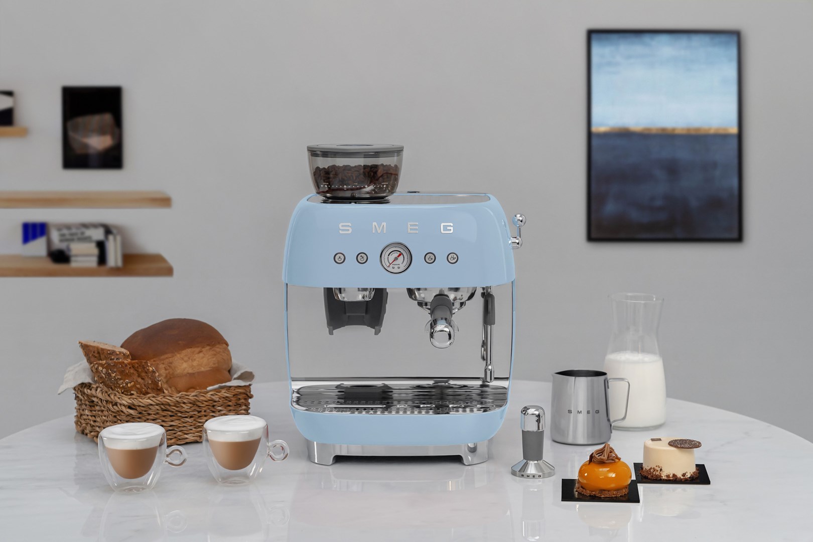 Aparat za espresso kavu SMEG 50's Style EGF03PBEU pastelno plava boja-4