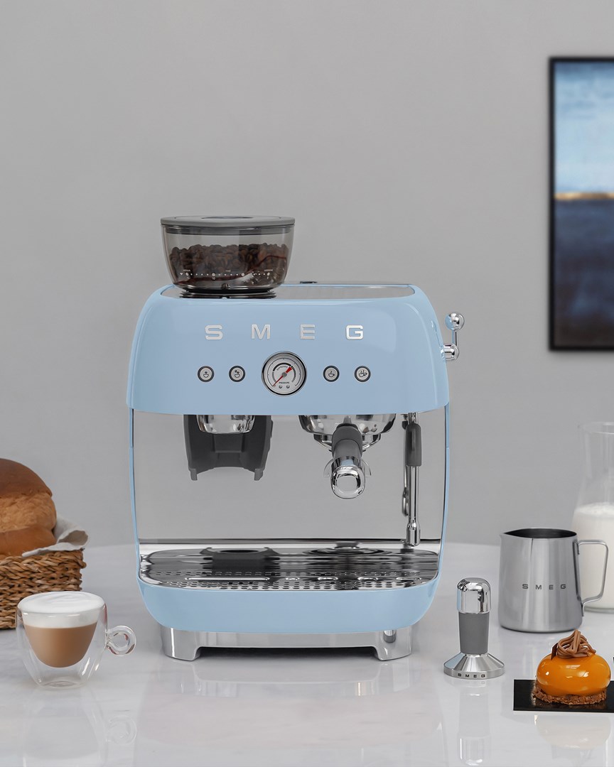Aparat za espresso kavu SMEG 50's Style EGF03PBEU pastelno plava boja-5