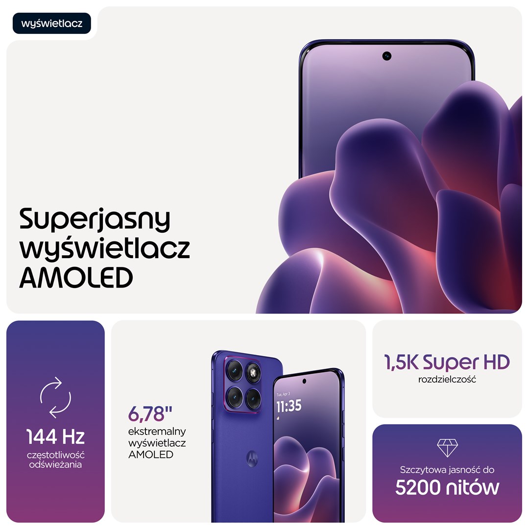 Mobitel MOTOROLA Edge 70 Fusion 12GB/256GB 5G Violet (Ljubičasta)-6