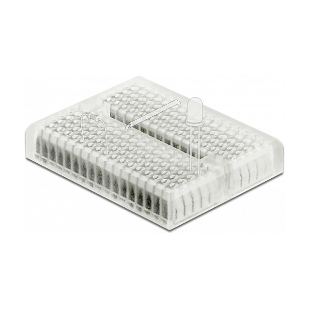 Mini prototipna pločica DELOCK 170 kontakata, prozirna boja-2