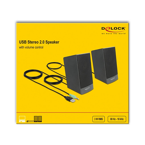 Zvučnici za računalo DELOCK Stereo 2.0 (USB napajanje)-3